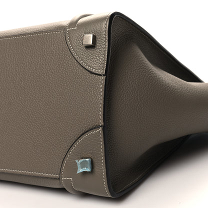 Celine Drummed Calfskin Mini Luggage Souris 9 of 9
