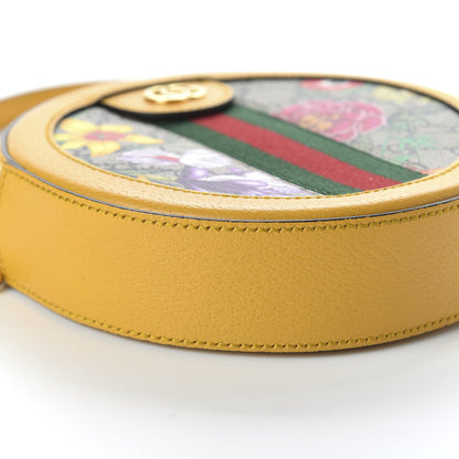 Gucci GG Supreme Monogram Flora Web Mini Ophidia Round Shoulder Bag Beige Multicolor Crop 6 of 10