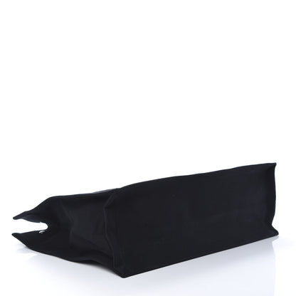 Saint Laurent Linen Calfskin Rive Gauche Tote Black 4 of 10