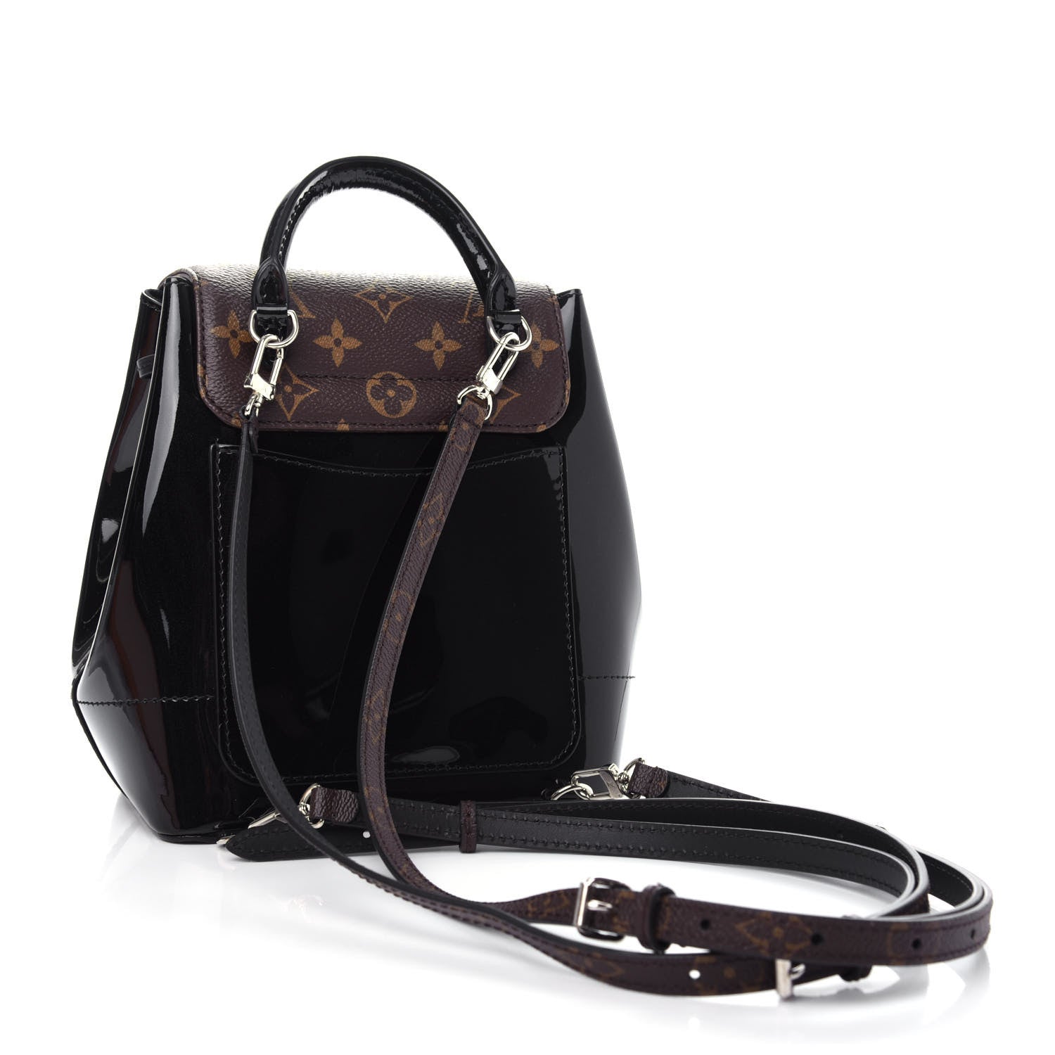 Louis Vuitton Patent Monogram Hot Springs Backpack Black 3 of 10
