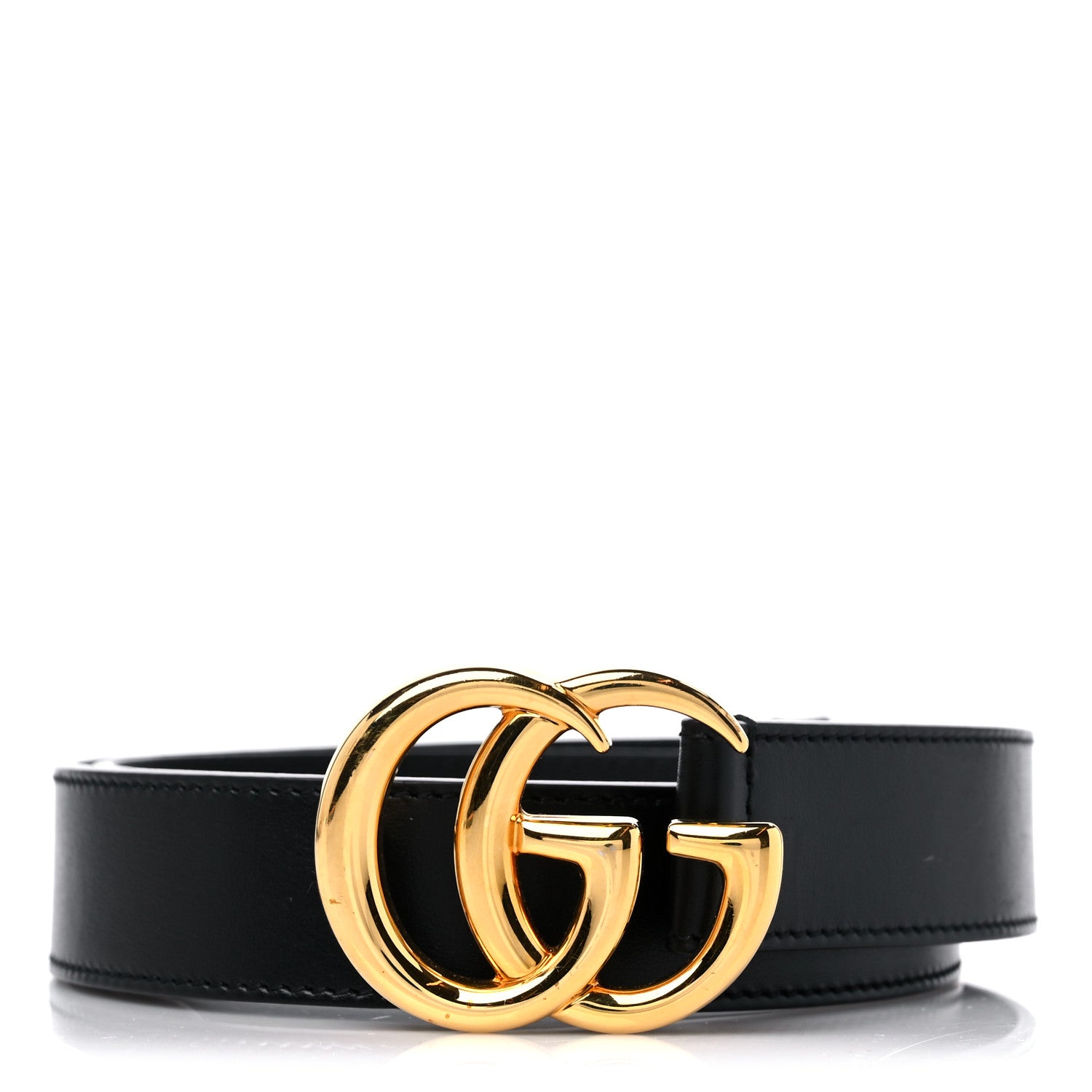 Gucci Plutone Calfskin Double G 30mm Belt 70 28 Black 1 of 6