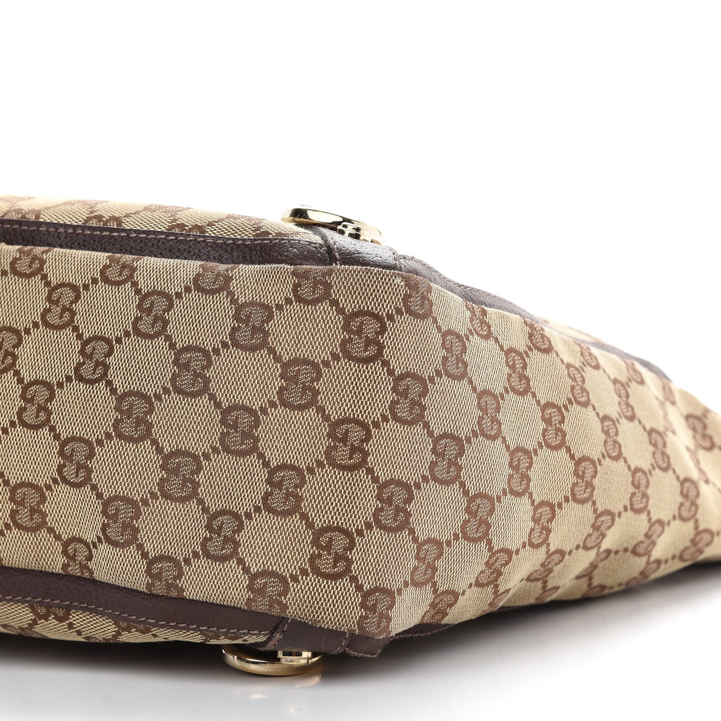 Monogram Small Gold D Ring Tote Brown