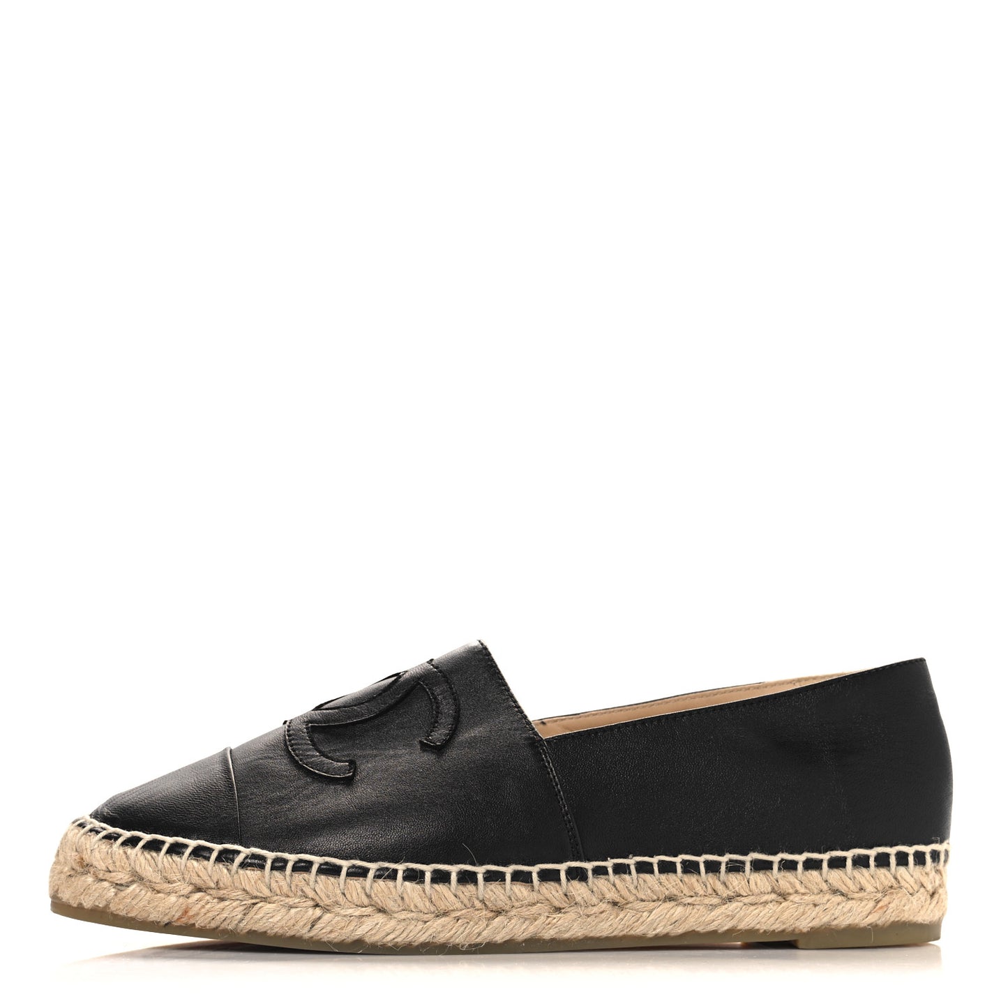 Lambskin CC Espadrilles 38 Black