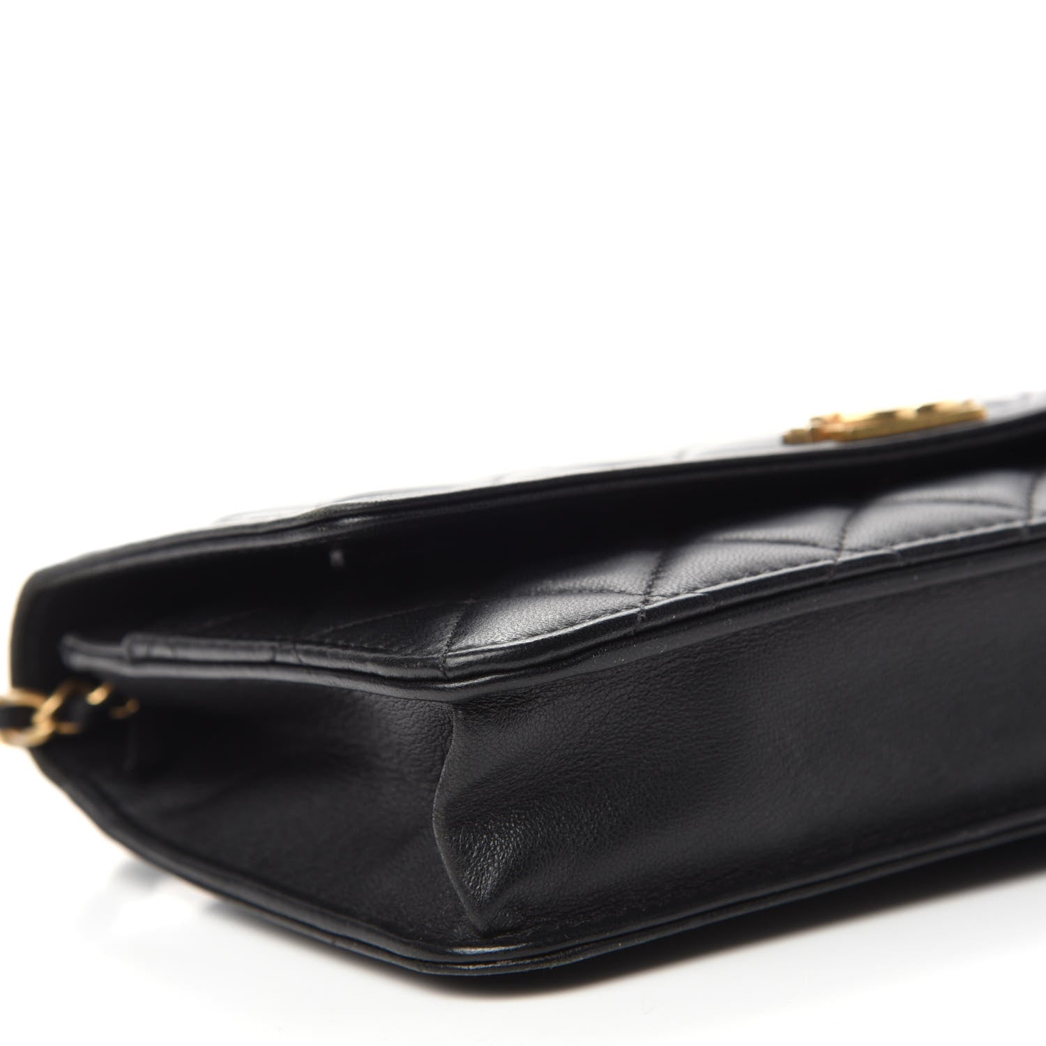 Chanel Lambskin Quilted Boy Wallet On Chain WOC Black 6 of 12