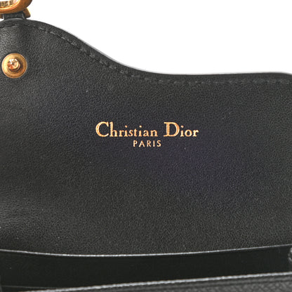 Christian Dior Grained Calfskin Saddle Card Holder Black 6 of 7