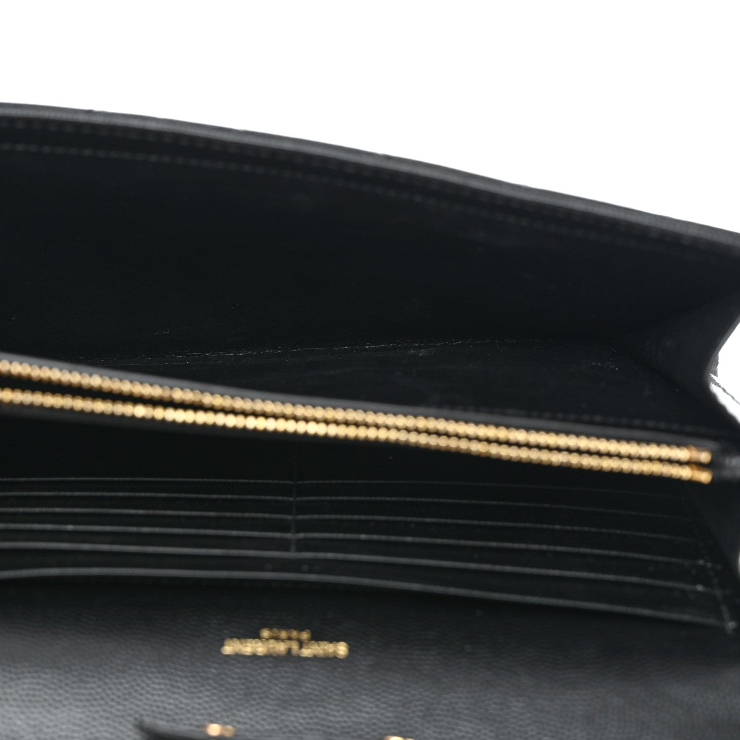 Saint Laurent Grain De Poudre Mixed Matelasse Triquilt Monogram Chain Wallet Black 5 of 10