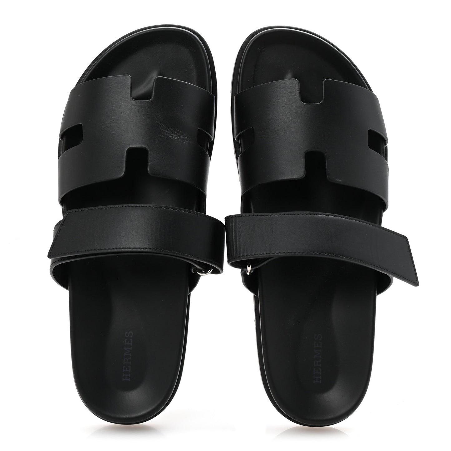 Calfskin Mens Chypre Sandals 44.5 Black