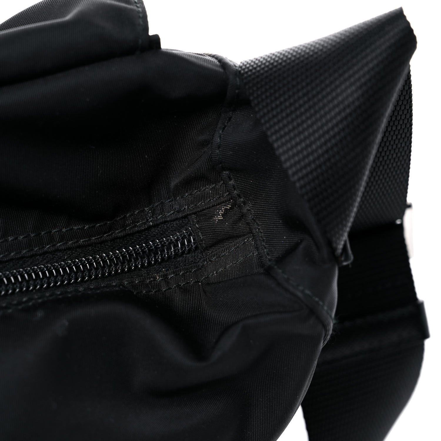 Prada Tessuto Nylon Saffiano Messenger Bag Black 15 of 15
