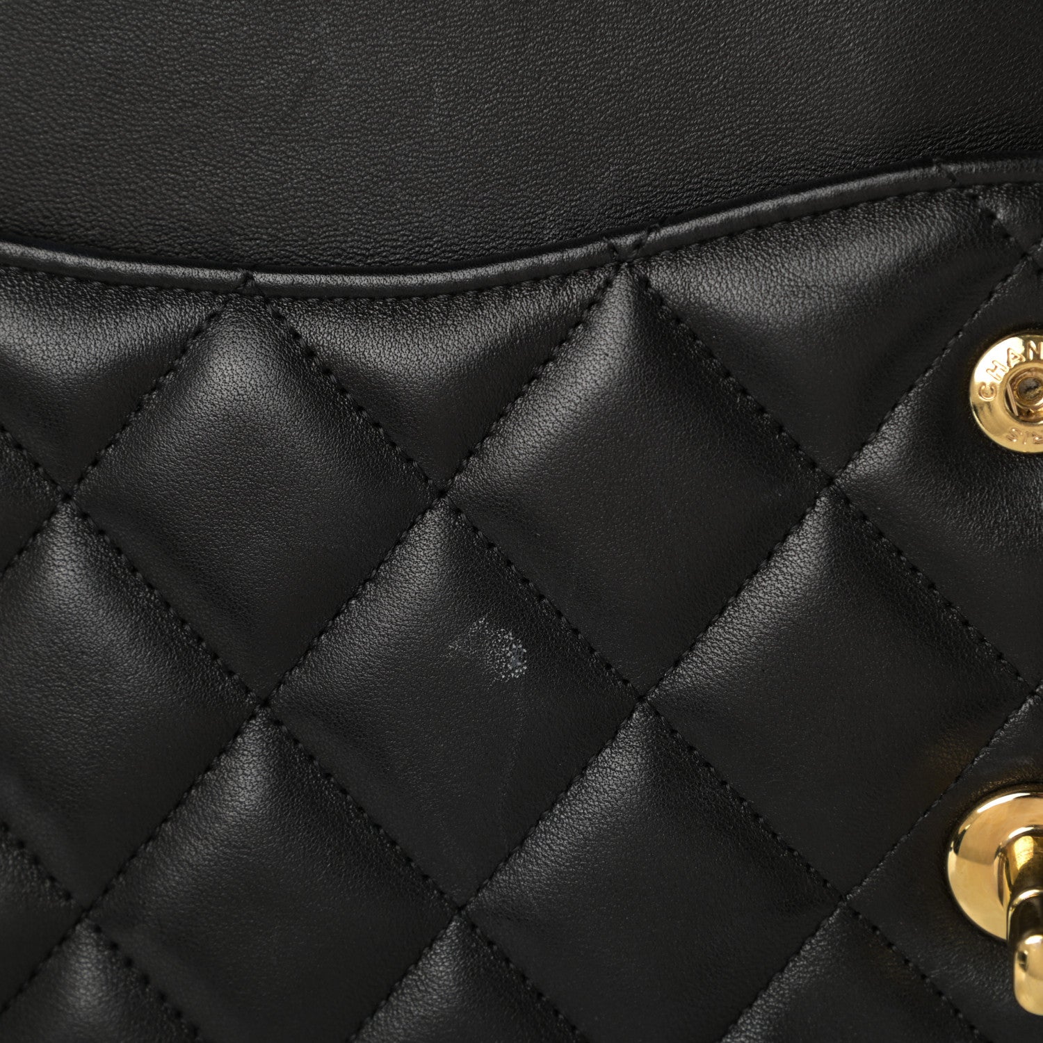 Chanel Lambskin Quilted Jumbo Double Flap Black 8 of 10