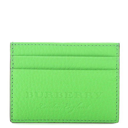 Burberry Grained Calfskin Embossed Credit Card Case Green 1 of 8