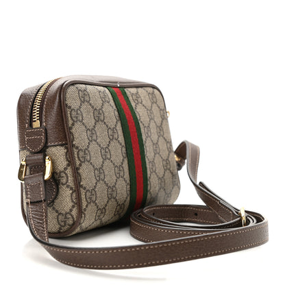 Gucci GG Supreme Monogram Web Mini Ophidia Shoulder Bag Brown 3 of 10