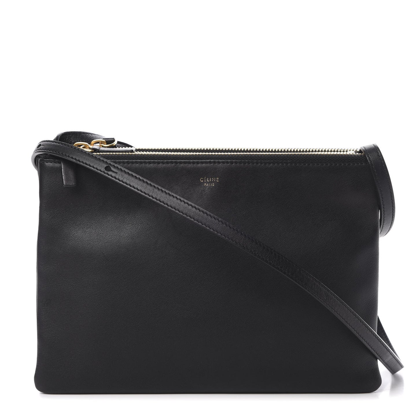 Lambskin Large Trio Crossbody Bag Black