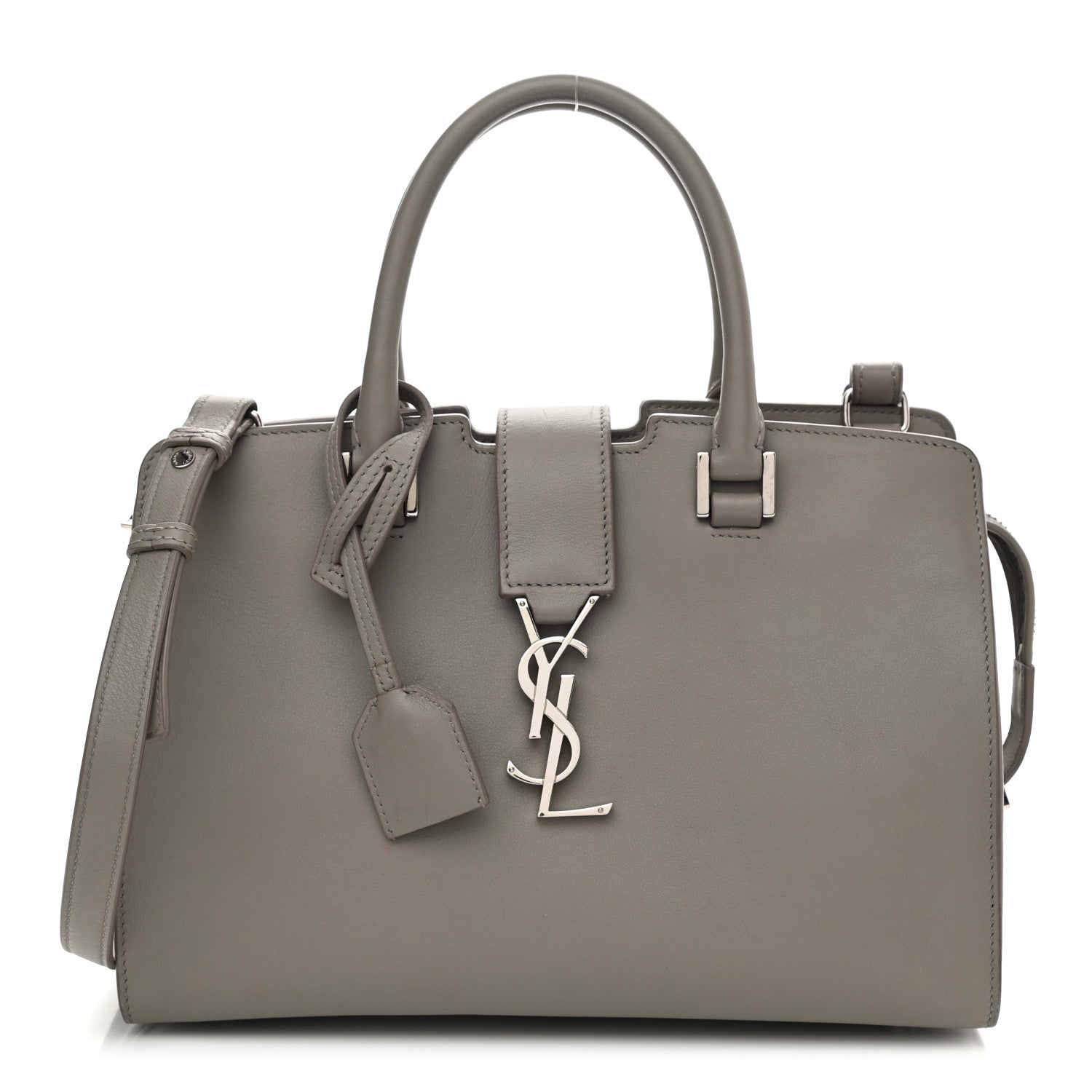 Saint Laurent Calfskin Monogram Baby Cabas Fog 1 of 10