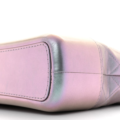 Chanel Iridescent Lambskin Calfskin Quilted Medium Gabrielle Hobo Light Purple 10 of 11