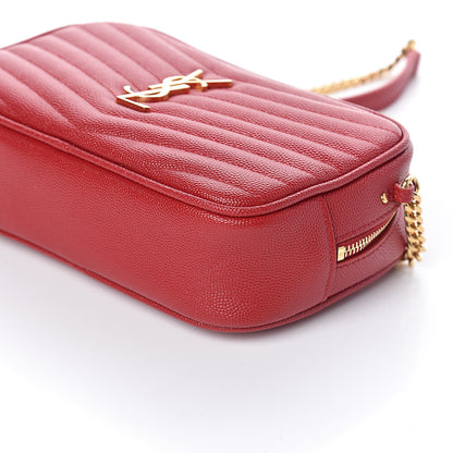 Saint Laurent Grain De Poudre Matelasse Monogram Mini Lou Camera Bag Eros Red 8 of 8