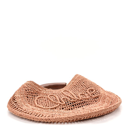 Chloe Raffia Calfskin Summer Banana Hobo Summery Beige 4 of 9