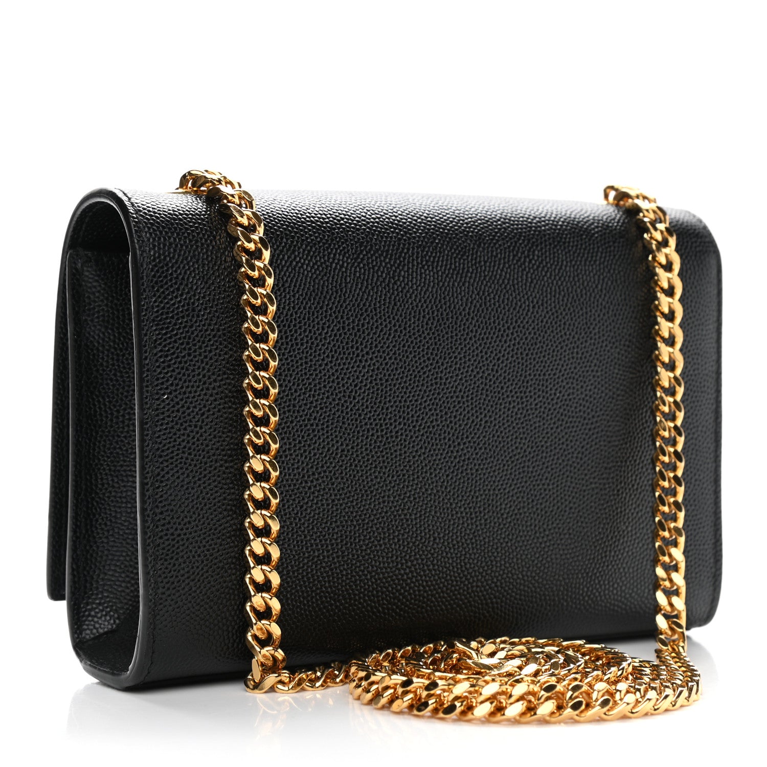 Saint Laurent Grain De Poudre Small Monogram Kate Satchel Black 3 of 8