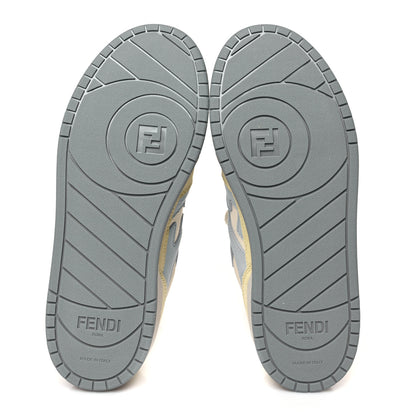 Fendi Suede Vitello Fendi Match Low Top Sneakers 37 Straw Azzurro Poison Connecticut 5 of 9