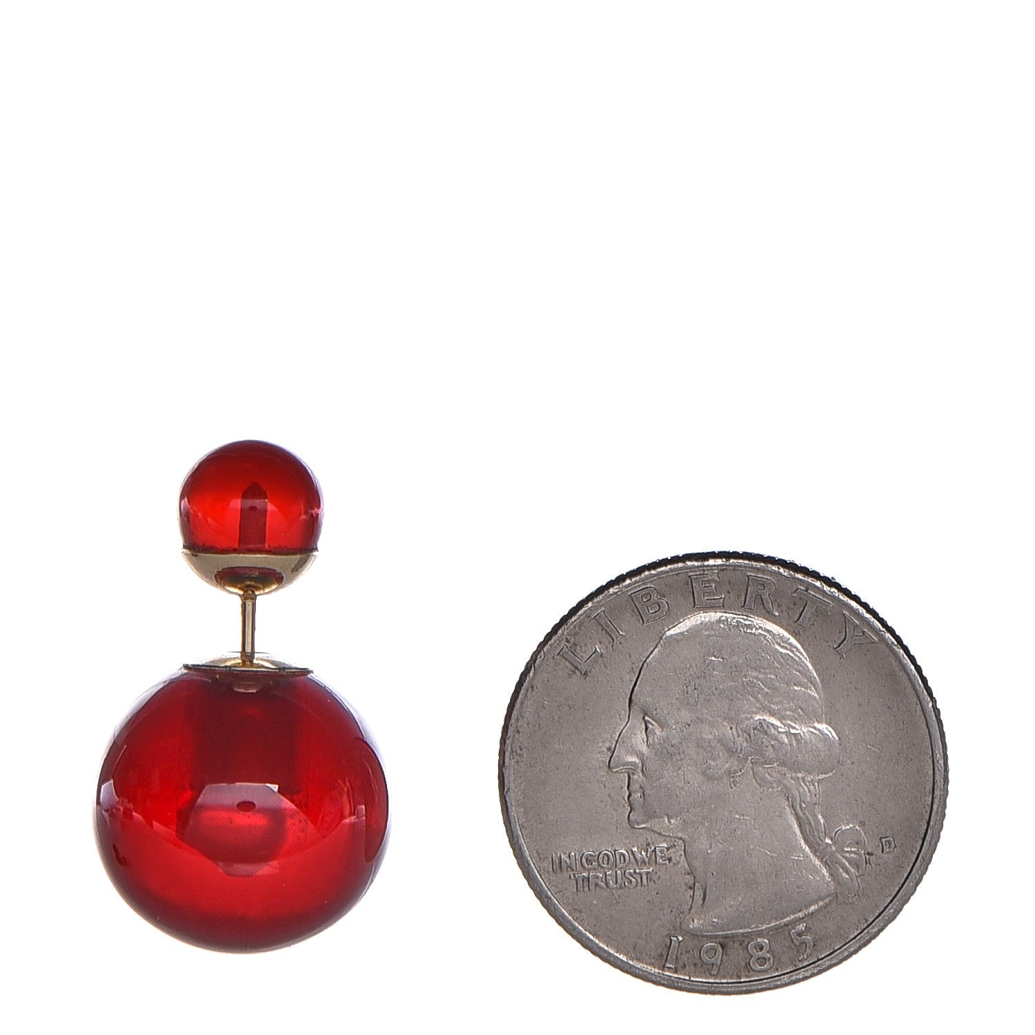 Christian Dior Mise En Dior Tribal Earrings Red 2 of 3