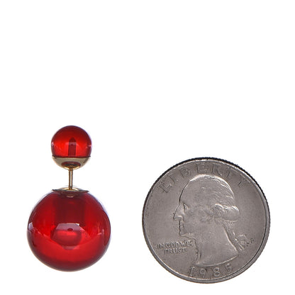 Christian Dior Mise En Dior Tribal Earrings Red 2 of 3
