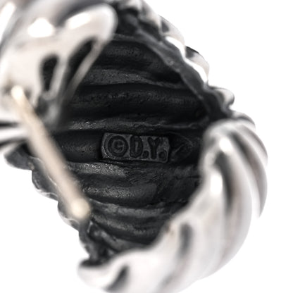 David Yurman Sterling Silver Sculpted Cable Shrimp Earrings 4 of 4