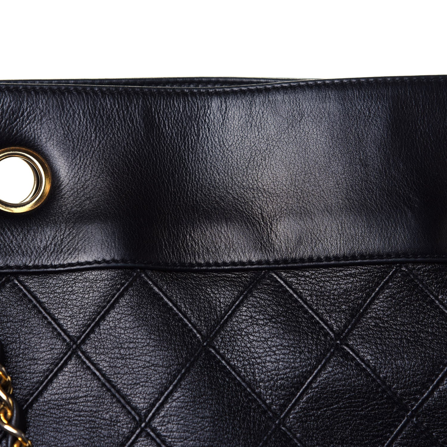 Chanel Lambskin Stitched Shopper Tote Black 19 of 21