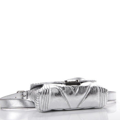 MCM Metallic Calfskin Small Patricia Belt Bag Berlin Silver 4 of 11