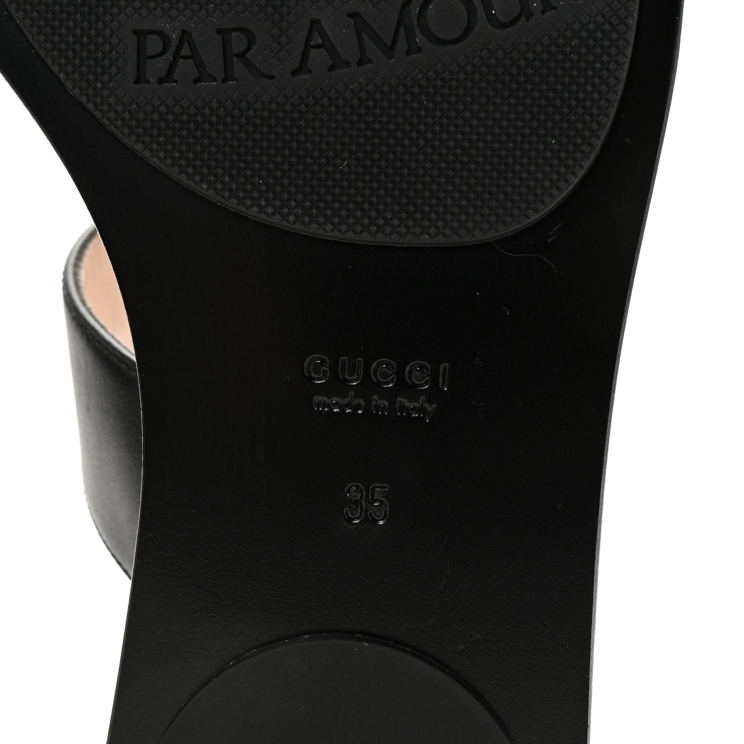 Calfskin GG Marmont Thong Sandals 35 Black