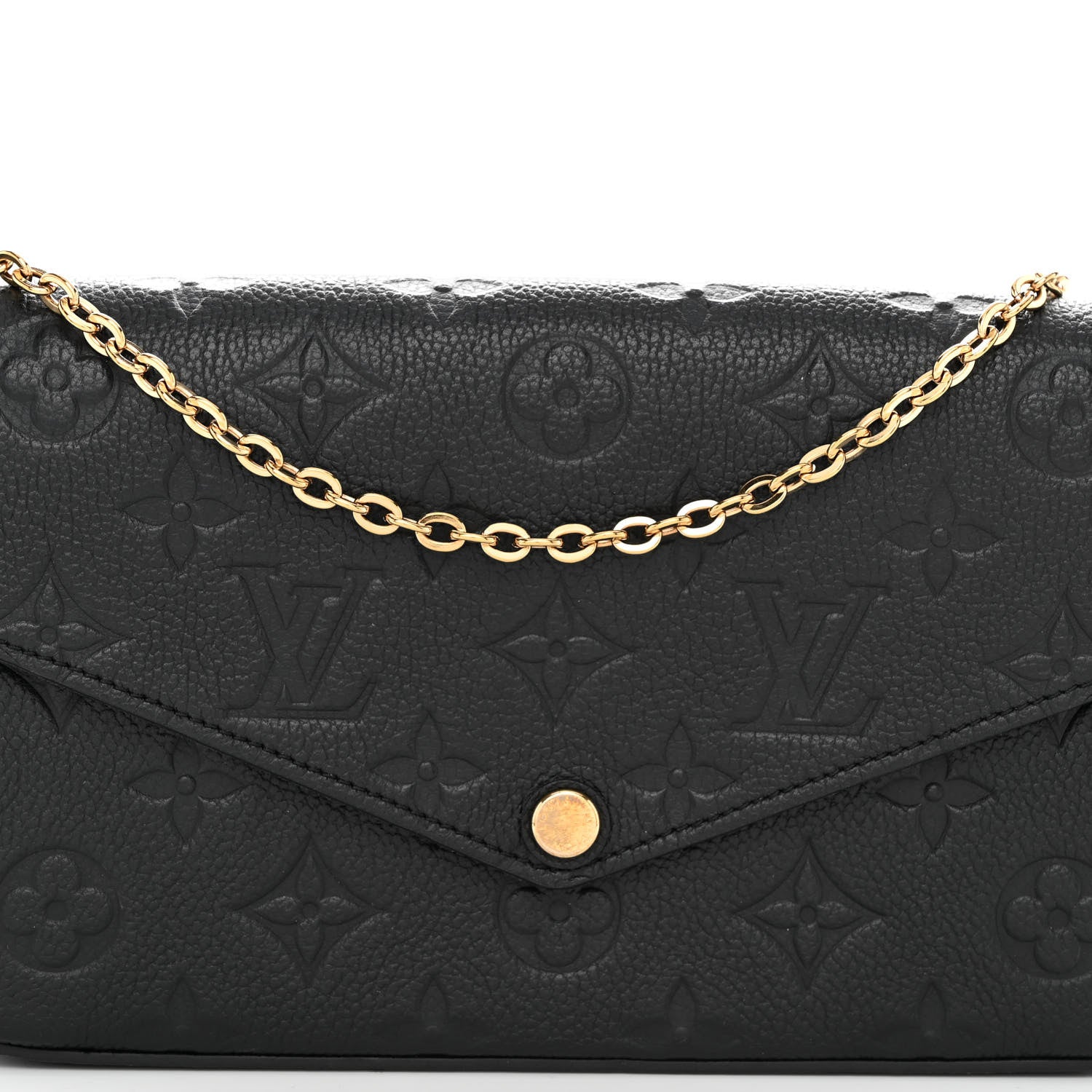 Louis Vuitton Empreinte Pochette Felicie Chain Wallet Black 7 of 10