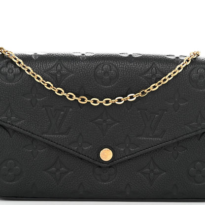Louis Vuitton Empreinte Pochette Felicie Chain Wallet Black 7 of 10
