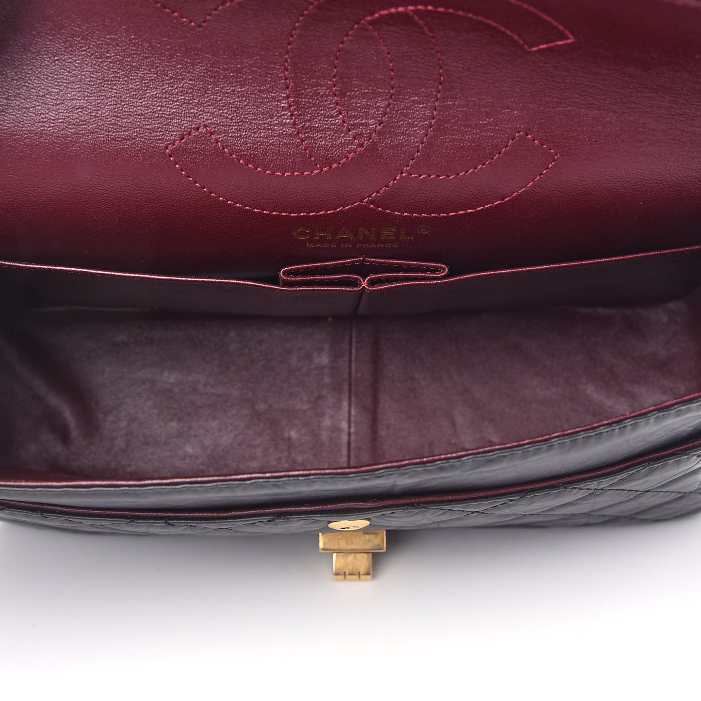 Aged Calfskin Quilted 2.55 Reissue 226 Flap Black
