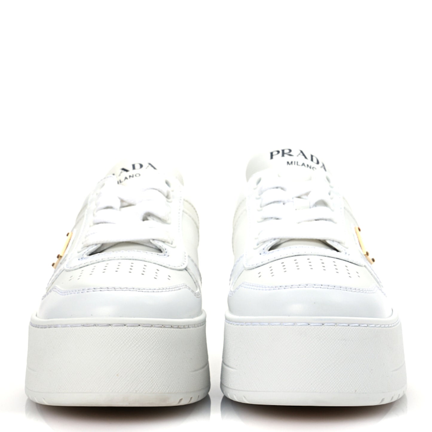 Vitello Rois Triangle Womens Downtown Platform Low Top Sneakers 36.5 White