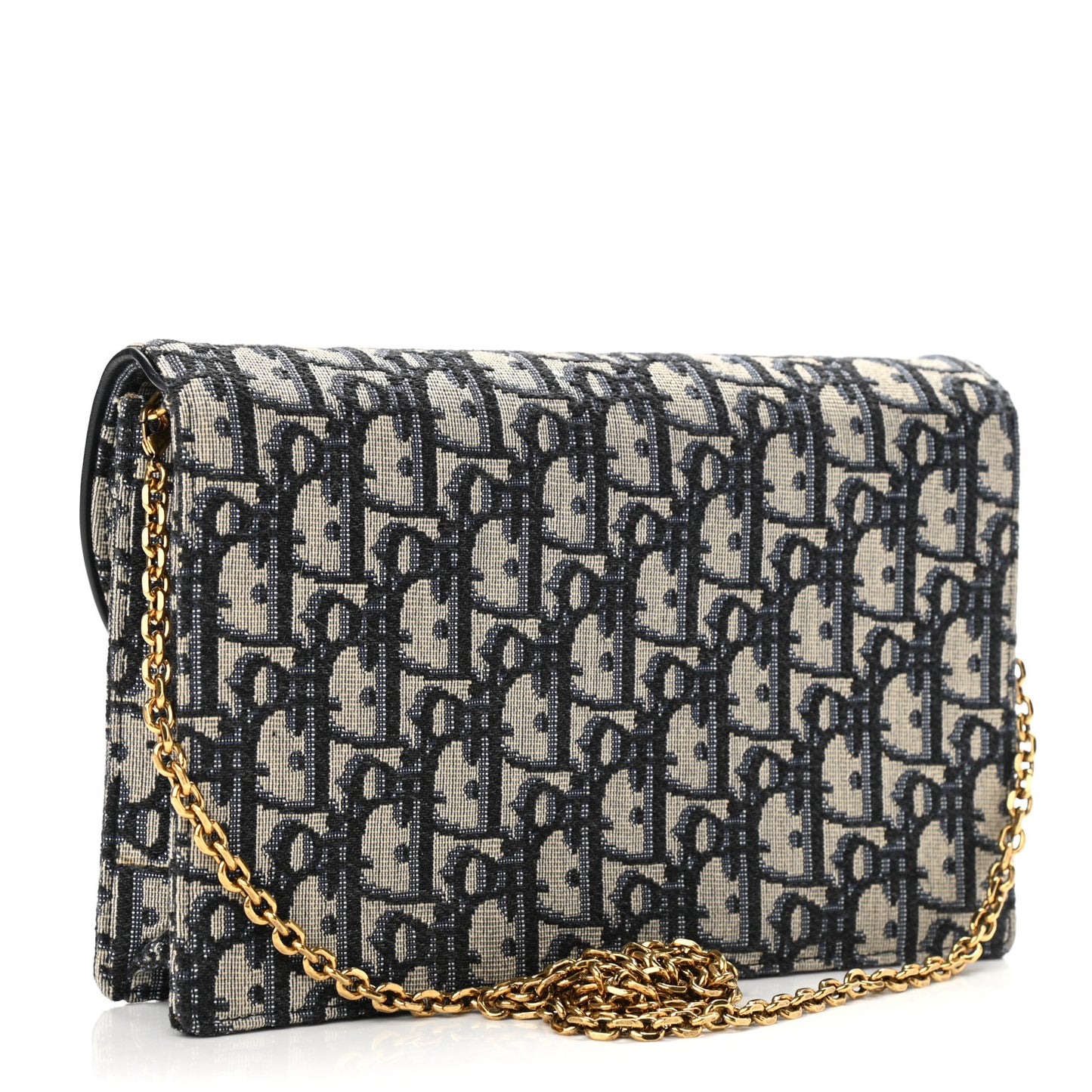 Oblique Saddle Chain Pouch Blue