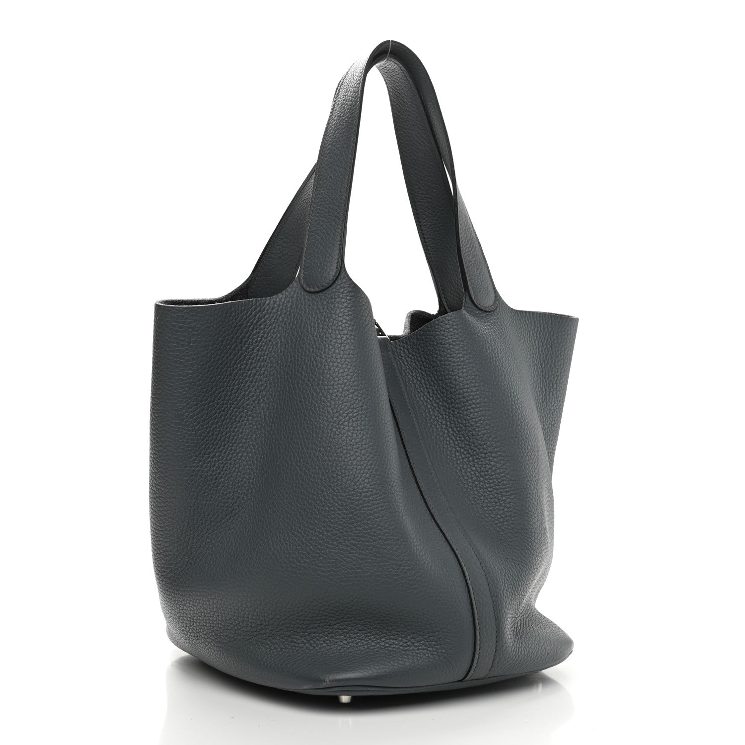 Hermes Taurillon Clemence Picotin Lock 26 GM Bleu Ocean 3 of 12