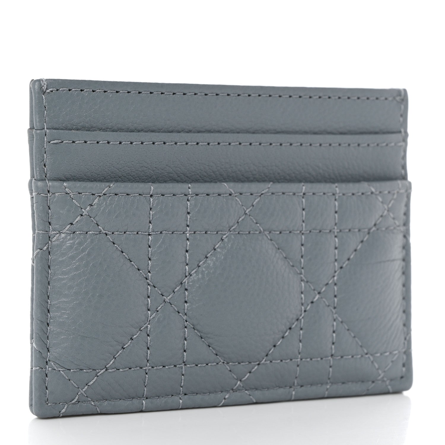 Christian Dior Supple Calfskin Cannage Caro Five-Slot Card Holder Cloud Blue 3 of 8