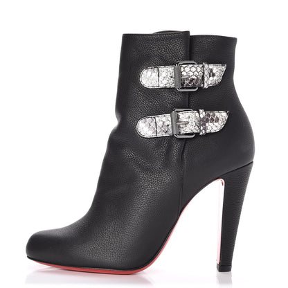 Christian Louboutin Calfskin Cavalitta 100 Ankle Boots 37 Black 1 of 7