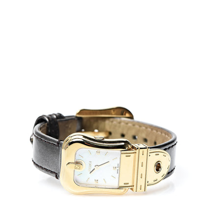 Fendi Stainless Steel Calfskin Diamond Mother of Pearl 22mm B.Fendi Buckle Quartz Watch 2 of 6