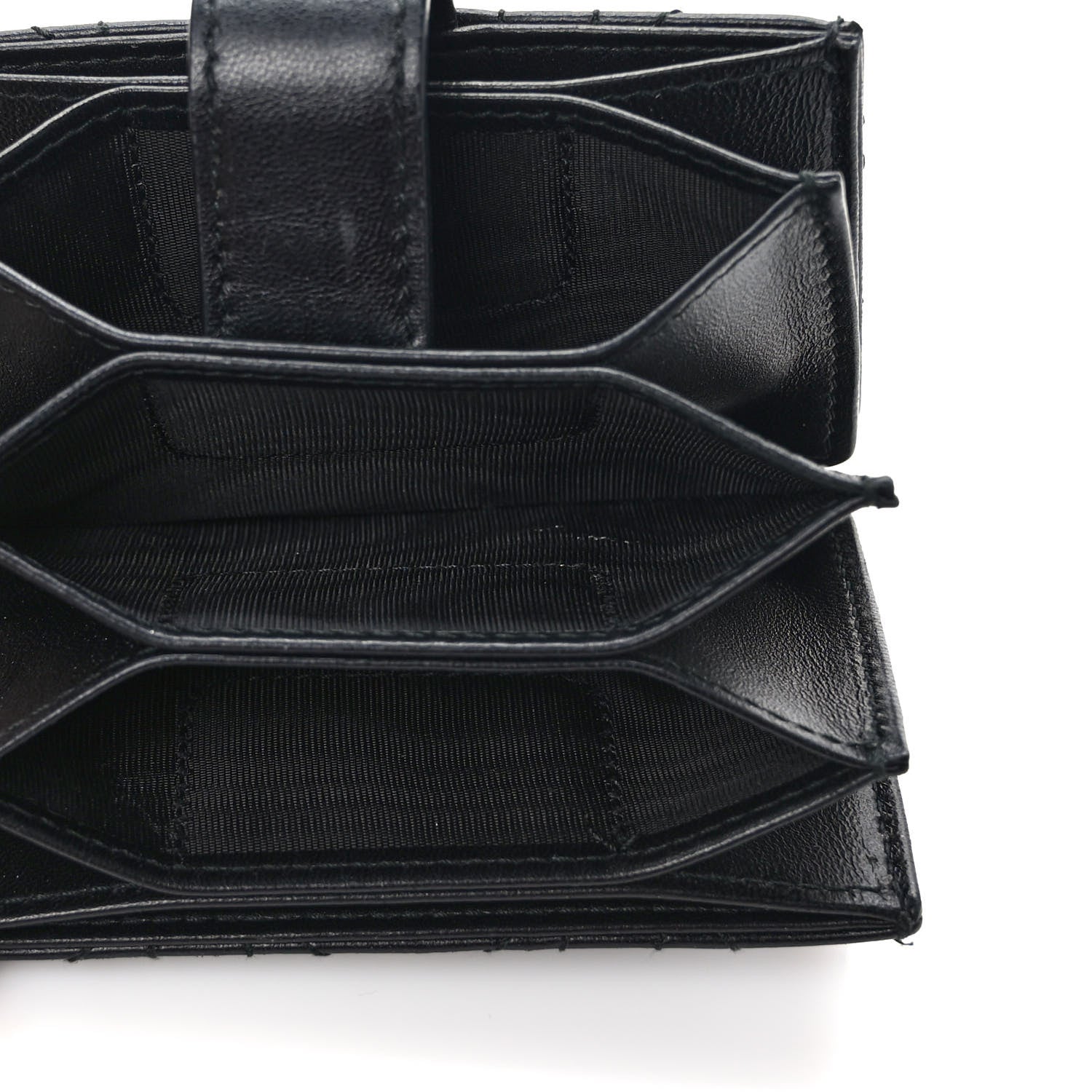 Christian Dior Lambskin Cannage Lady Dior 5-Gusset Card Holder Black 5 of 6