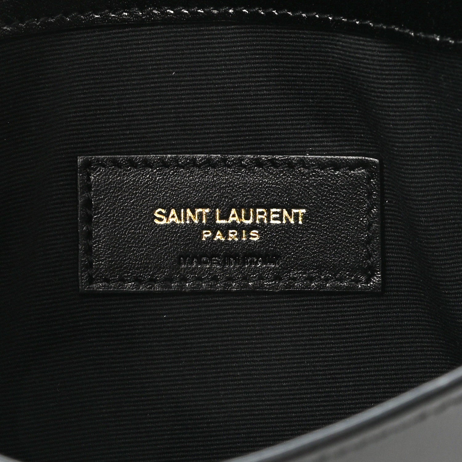 Saint Laurent Smooth Shiny Calfskin Monogram Uptown Pouch Black 6 of 8