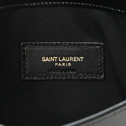Saint Laurent Smooth Shiny Calfskin Monogram Uptown Pouch Black 6 of 8
