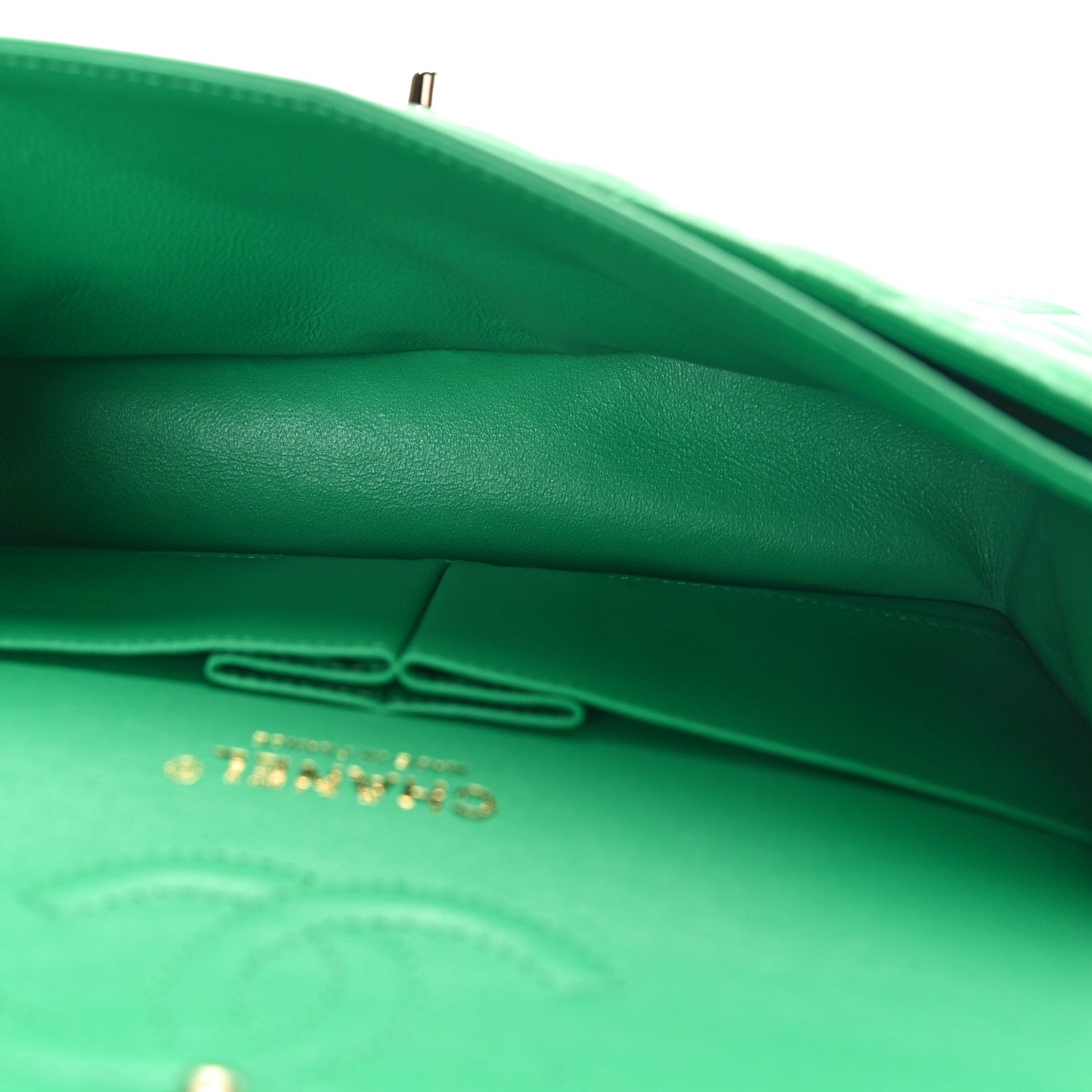 Chanel Lambskin Quilted Small Double Flap Green 5 of 9
