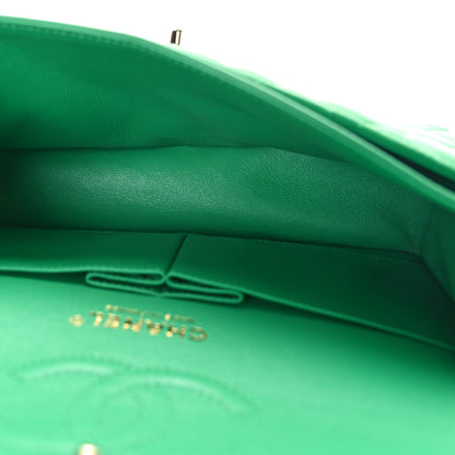 Chanel Lambskin Quilted Small Double Flap Green 5 of 9