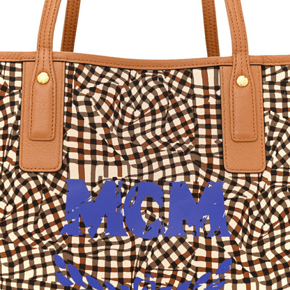 MCM Visetos Medium Liz Reversible Shopper Tote Cognac 13 of 21