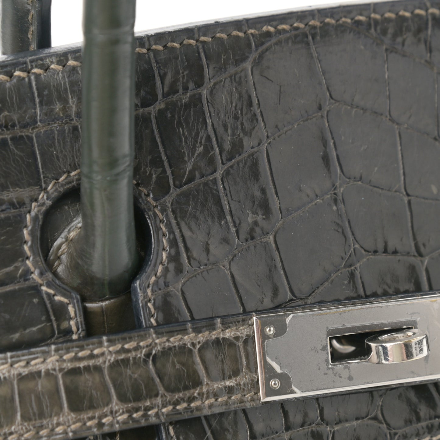 Shiny Niloticus Crocodile Birkin 30 Graphite