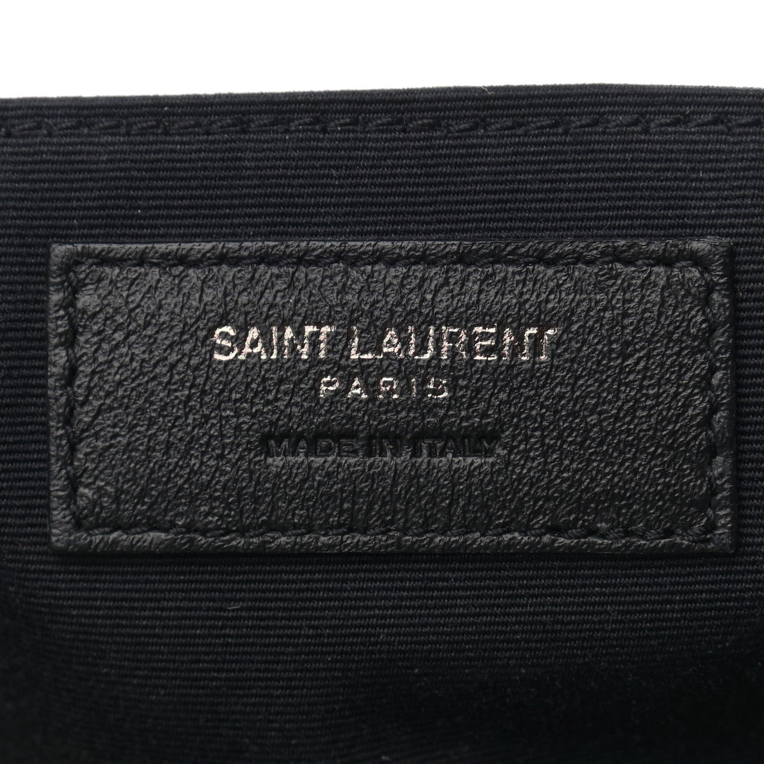 Saint Laurent Pebbled Lambskin Chevron Monogram Large Nolita Black 6 of 10