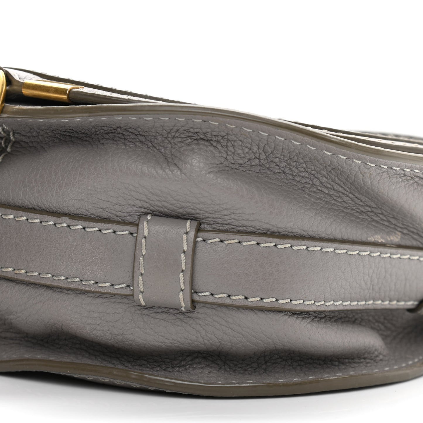Calfskin Mini Marcie Round Crossbody Bag Cashmere Grey