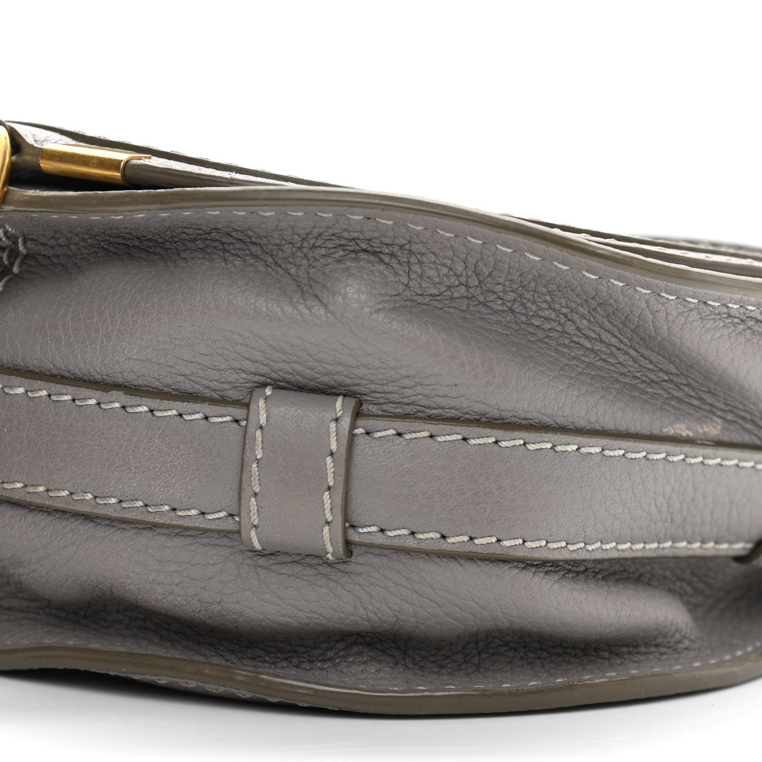 Chloe Calfskin Mini Marcie Round Crossbody Bag Cashmere Grey 10 of 10