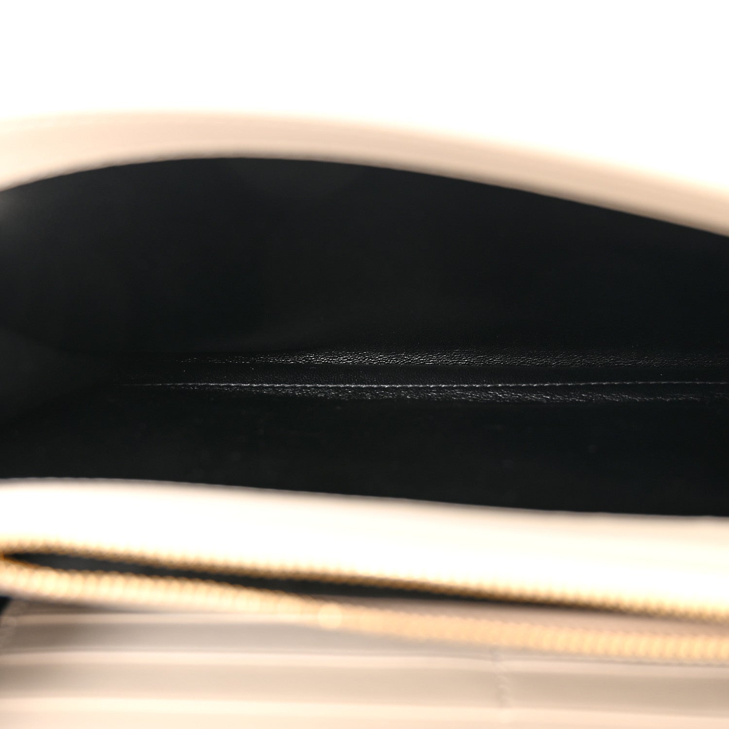 Saint Laurent Smooth Calfskin Tri-Metal Cassandre Wallet On Chain WOC Crema Soft 5 of 10