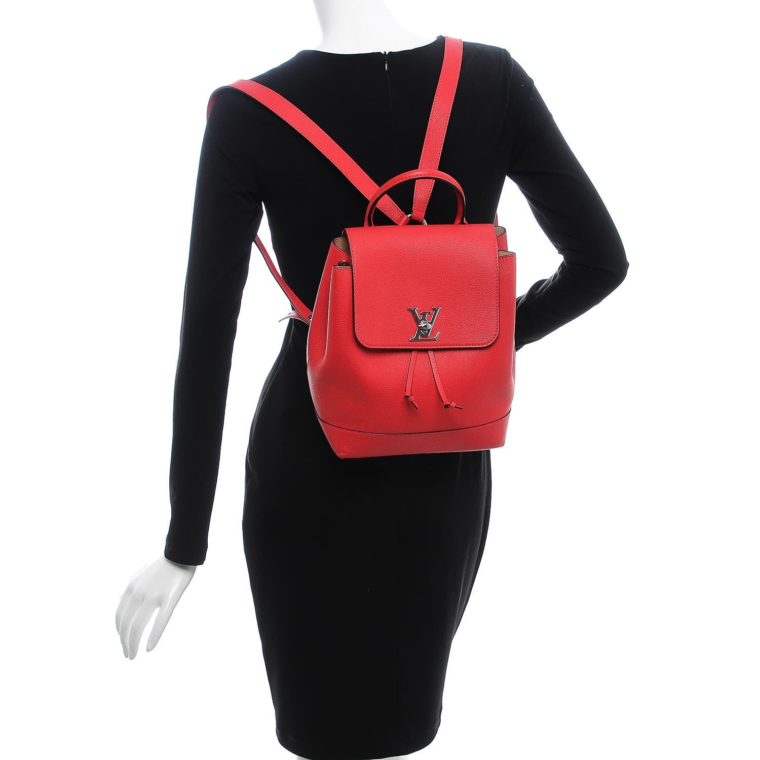 Louis Vuitton Soft Calfskin Lockme Backpack Poppy 2 of 6