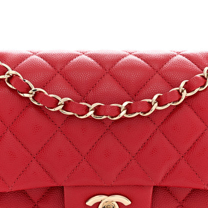 Chanel Caviar Quilted Small Double Flap Red 8 of 11